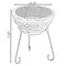 Outdoor Small Red and Gray Clay Grill Accent Design Charcoal Burning Fire Pit with Sturdy Metal Stand, Barbecue, Cocktail Party, Family Gathering, Cozy Nights Fire Pit